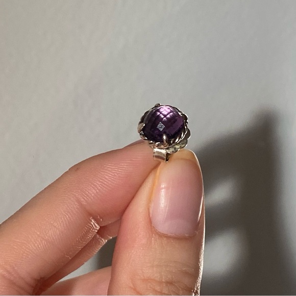 David Yurman Petite Chatelaine Amethyst Earrings - Picture 7 of 9